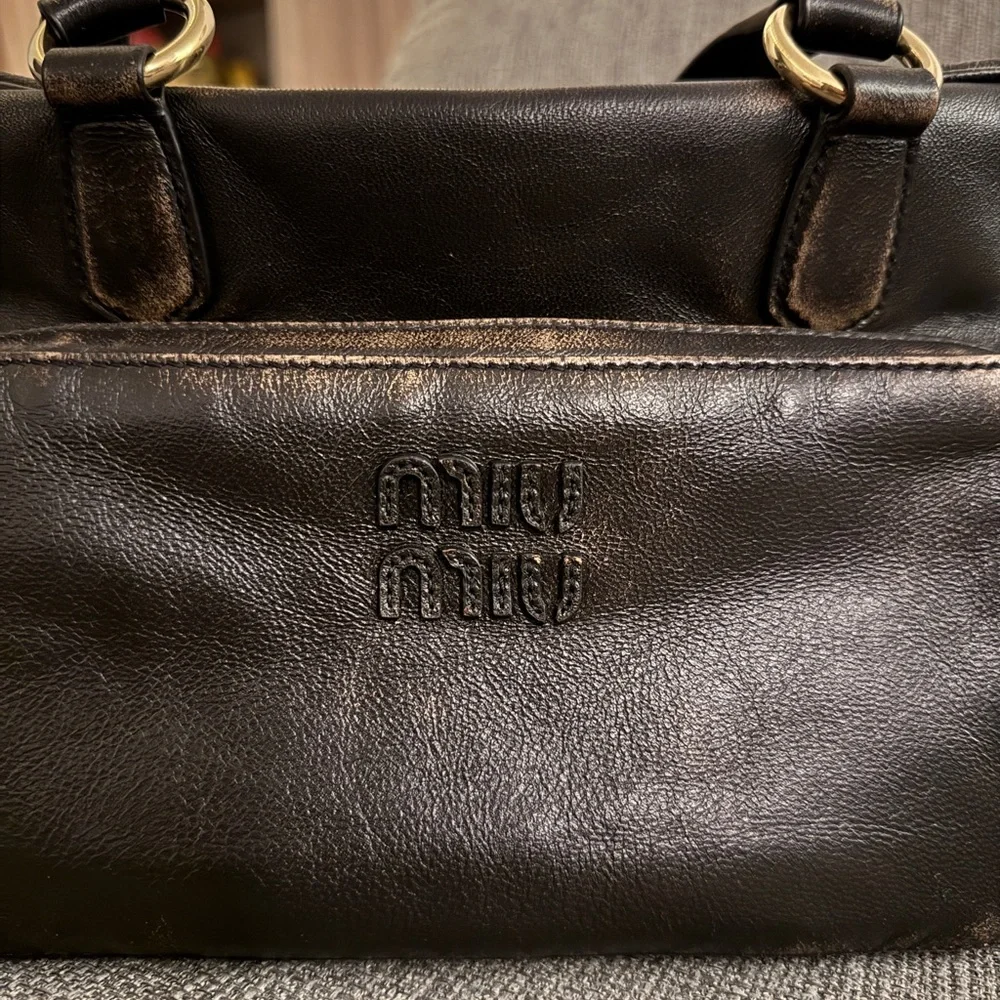 Miu Miu Pocket Nappa Leather Top-Handle Bag - Picture 4 of 10